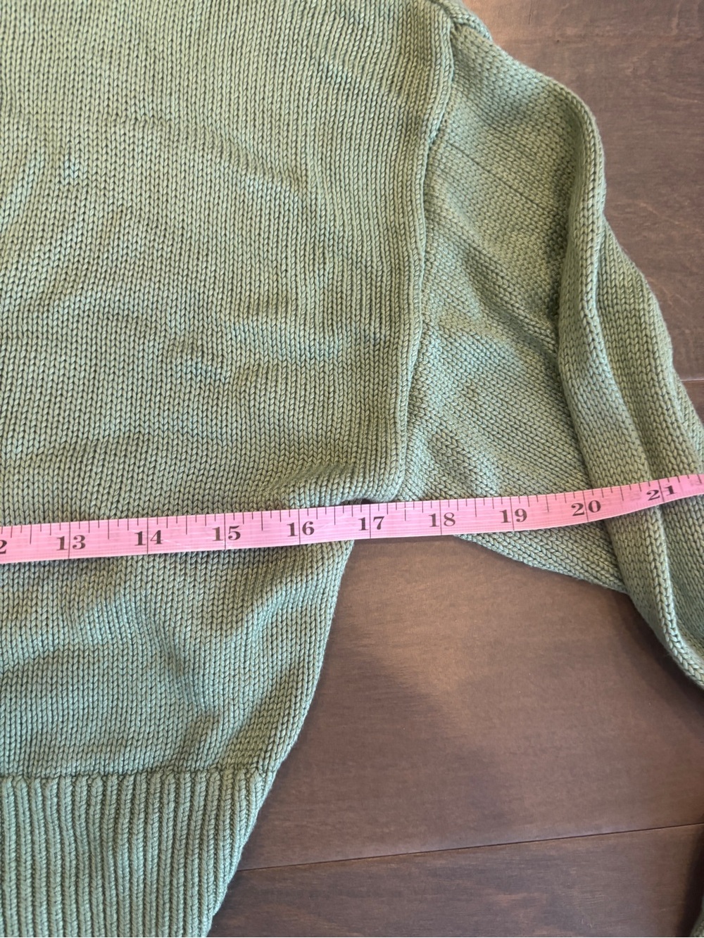 PINK Victoria's Secret Sage Green V-Neck Cropped Sweater - Picture 6 of 8